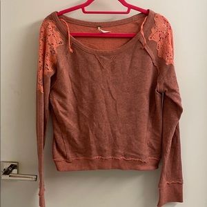 Free People Pink Sweatshirt